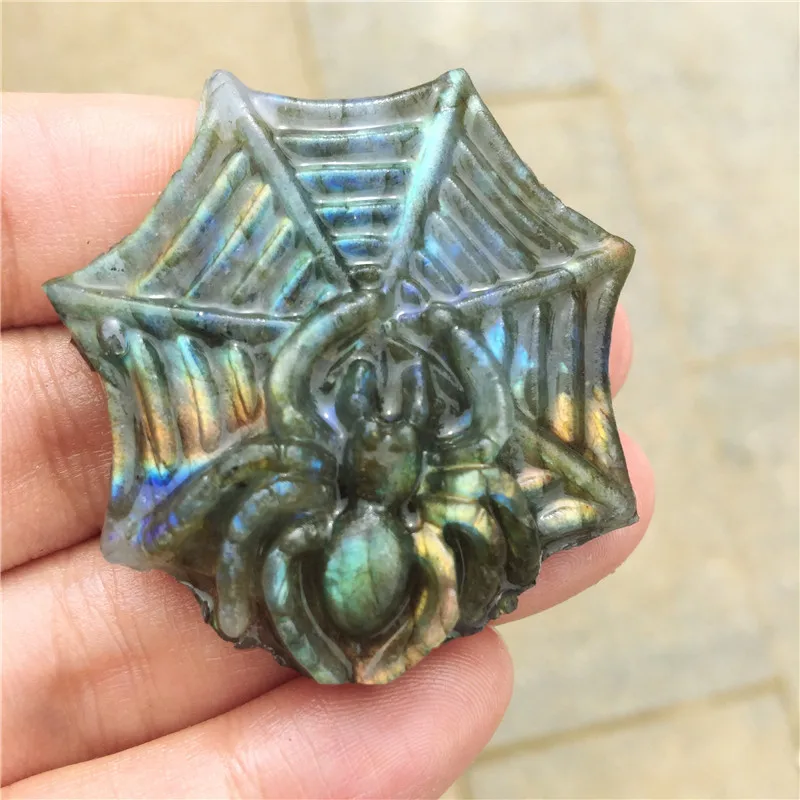 Красивые украшения с кристаллами натуральный Лабрадорит ручной работы