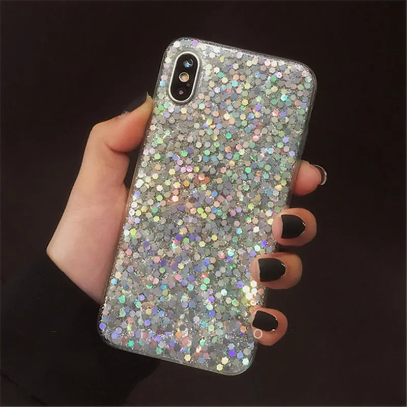 Для iPhone 6 7 8 Plus X XR XS max 11 Pro Max для Samsung S7 edge S8 S9 S10 Note 9 10 милый Блестящий сверкающий