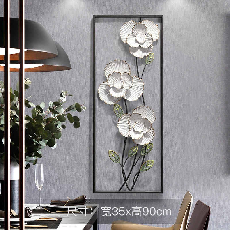 

New Chinese style flower iron art wall decoration living room wall three-dimensional wall hanging room decor aesthetic