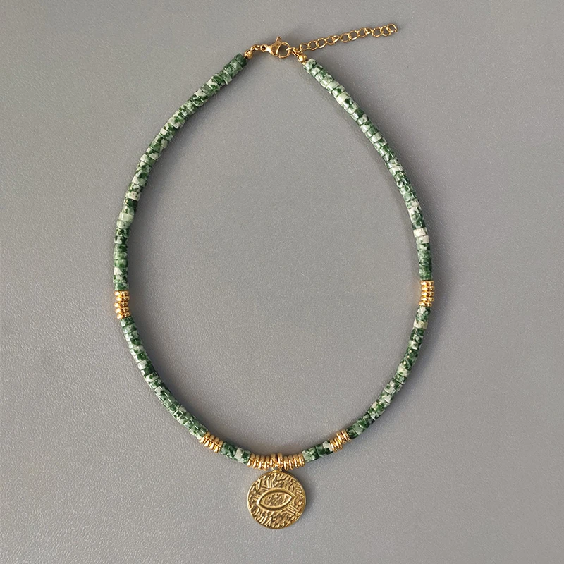 Богемные ювелирные изделия ручной работы ожерелье-чокер из натурального камня и