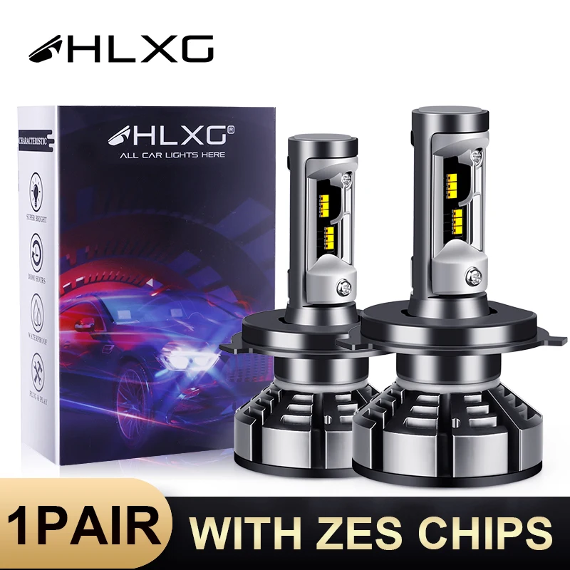 Автомобисветильник Светодиодная лампа hlxg H4 6500 лм 72 Вт 4300 К 5000 К|Передние LED-фары