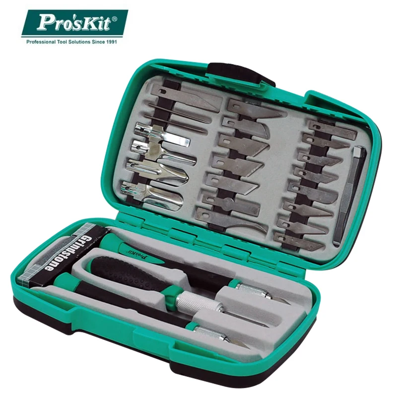 Марка Pros'Kit PD 395A многофункциональным резьба Ножи Делюкс Хобби комплект лезвие