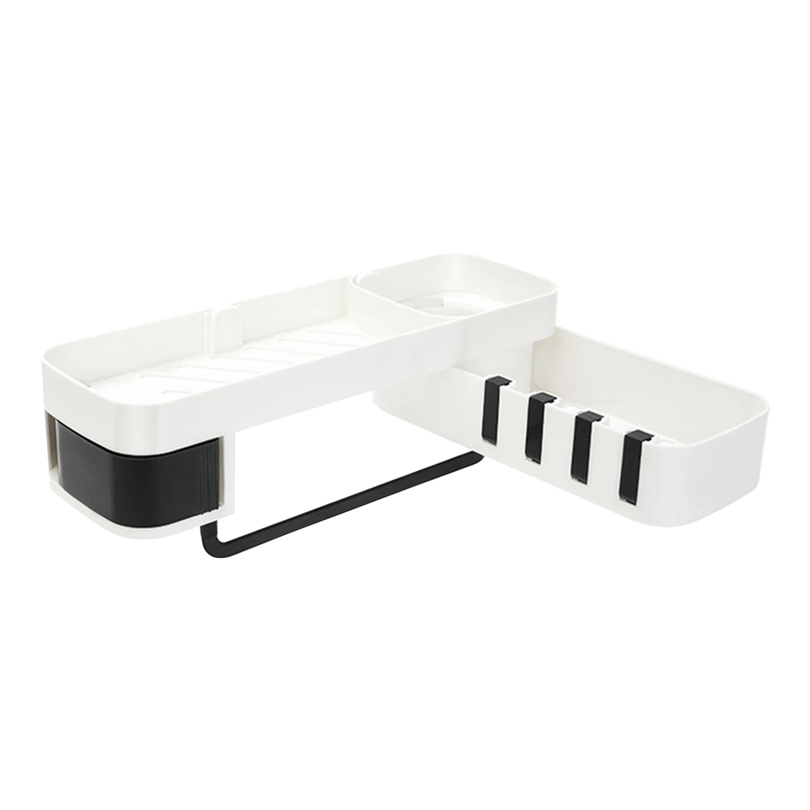 Полка для ванной комнаты угловая полка настенный набор аксессуаров с крючками