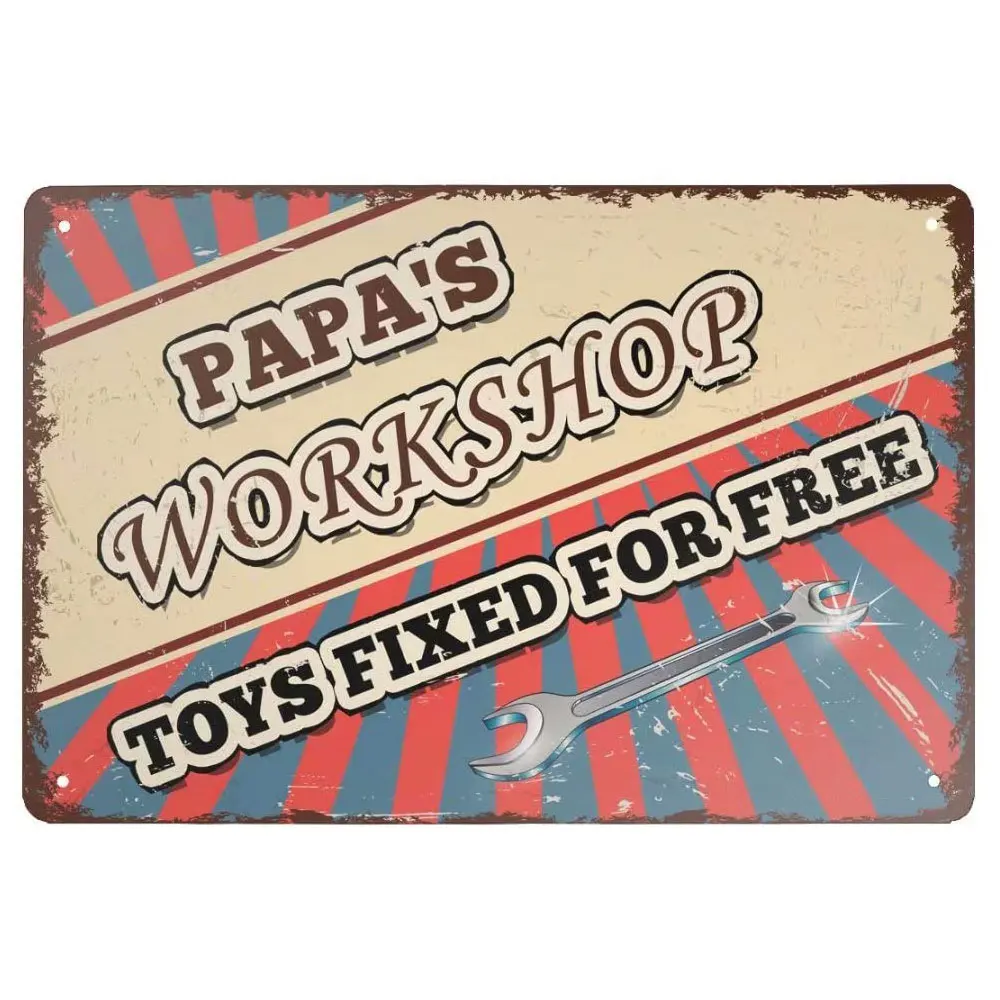 

Декоративный ретро-постер «Papa's Мастерская»