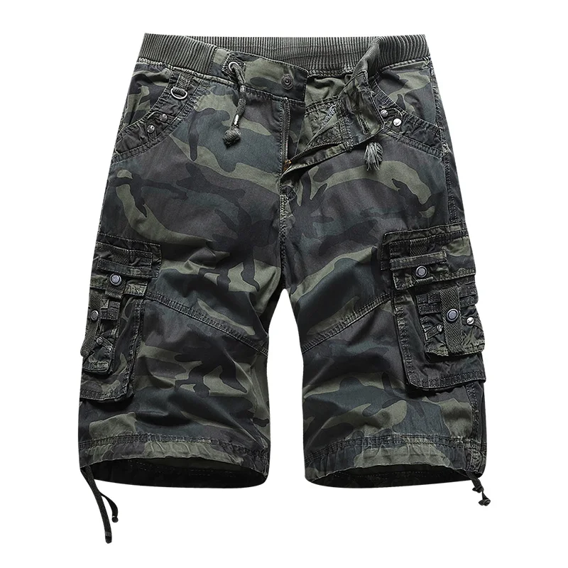 

Size 29-40 Camouflage Overalls Shorts Summer New Trendy Men's Cross-border Casual Pants Loose Multi-pocket Cropped Trousers