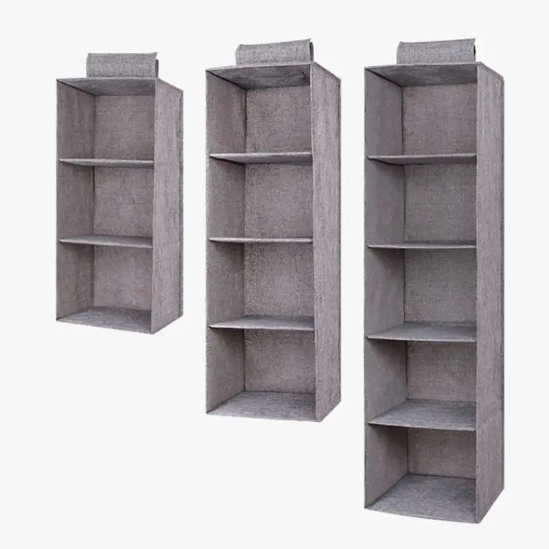 

New Wardrobe Hanging Storage Bag Interlayer Drawer Type Clothes Hangers Holder Portable 3/4/5 Layers Hanging Closet Organizer