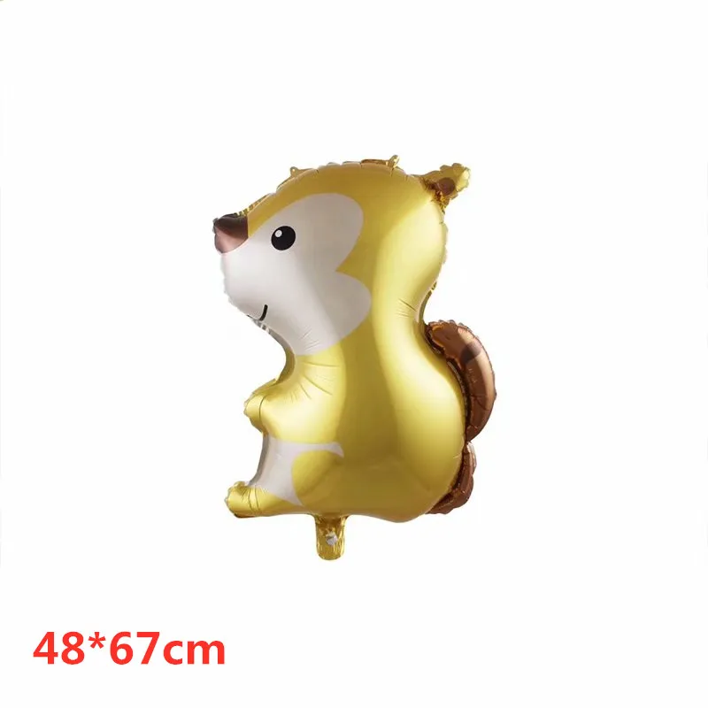 squirrel 1 шт. большие воздушные шарики в виде животных енота лисы обезьяны баллон гелия с днем рождения джунгли вечерние украшения для детей детский душ Декор Игрушки - Цвет: squirrel