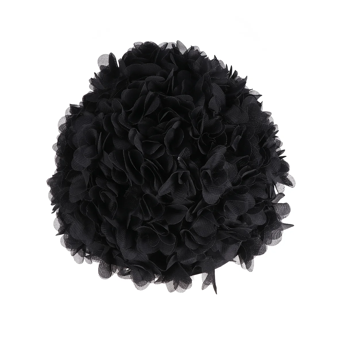 

3D Flower Petals Shaped Swim Cap Fashion Swimming Hat Adults Bathing Cap Black