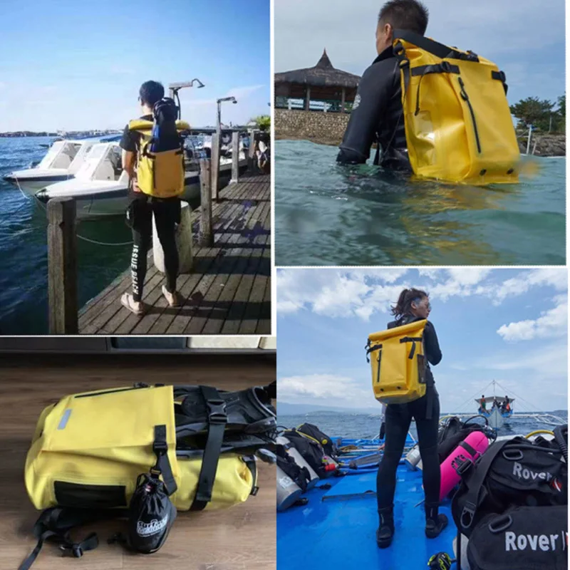 Влагозащищенный рюкзак 30 л с застежкой сверху и мягкой задней панелью передний