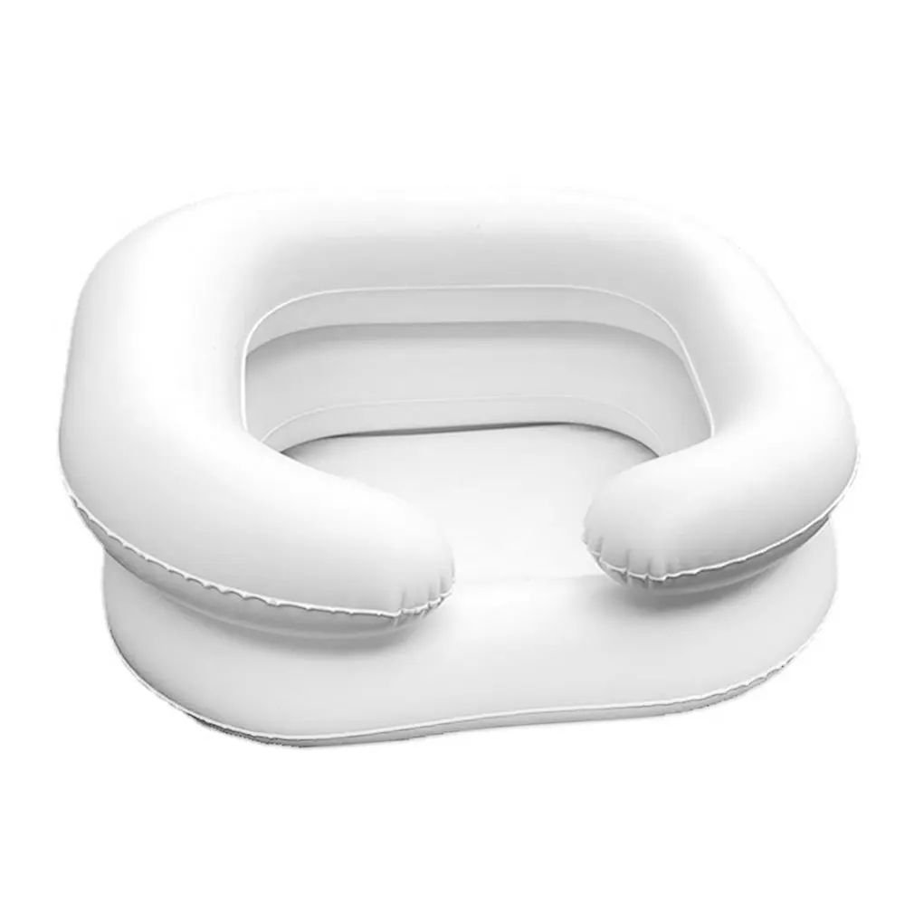 Portable Hair Washing Basin With Drain Tube For The Disabled Inflatable Shampoo Basin Tub Bed Rest Nursing Aid Sink Shampoo Tray