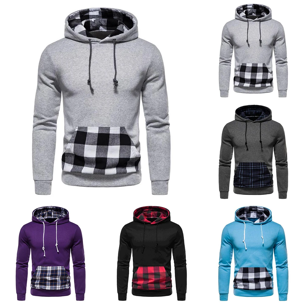 

Мужская Спортивная толстовка с капюшоном, на завязках, с длинным рукавом