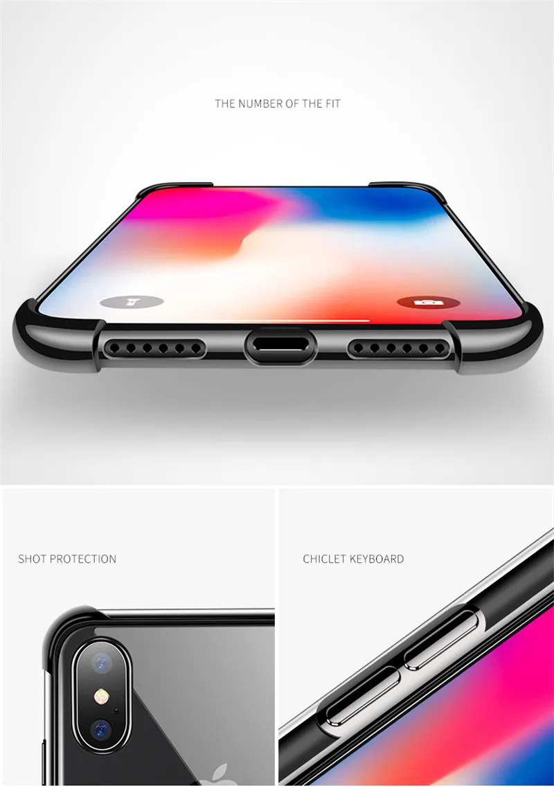 Прозрачные чехлы для телефона Tkey из прозрачного ТПУ iPhone 5 6 S 7 11 pro max чехол мягкий