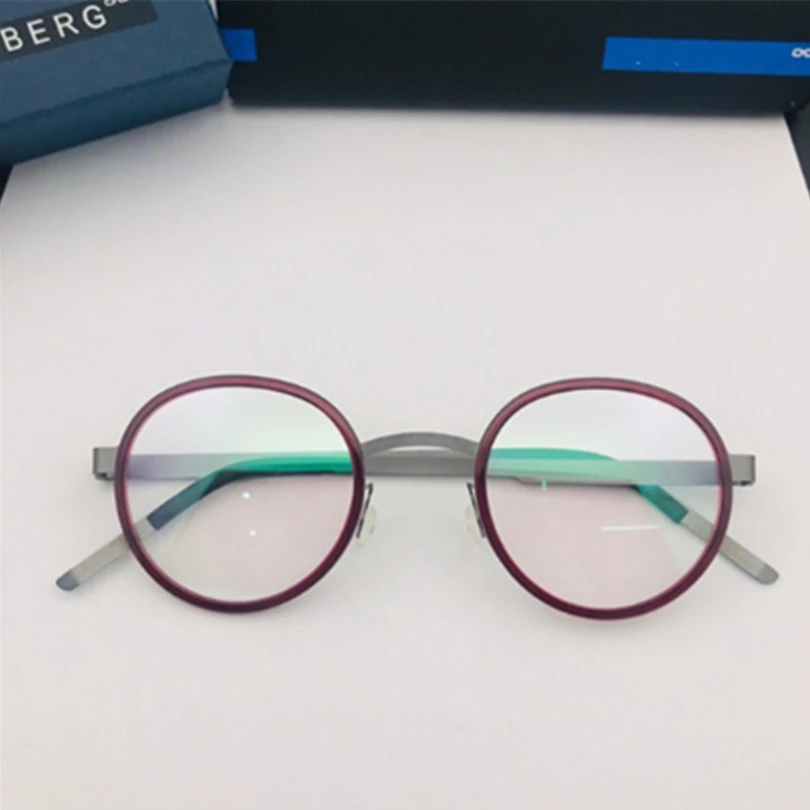

Denmark Brand Retro Round Titanium Glasses Frame Ultra-light Men Women Eyeglasses Spectacles Prescription Oculos De Grau 9714
