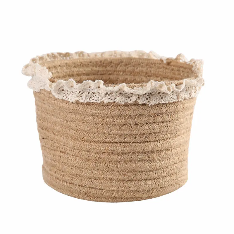 

Связанный вручную свитер шерстяная корзина для хранения домашних животных, корзина из натурального хлопка для вязания, отделка для мелочей