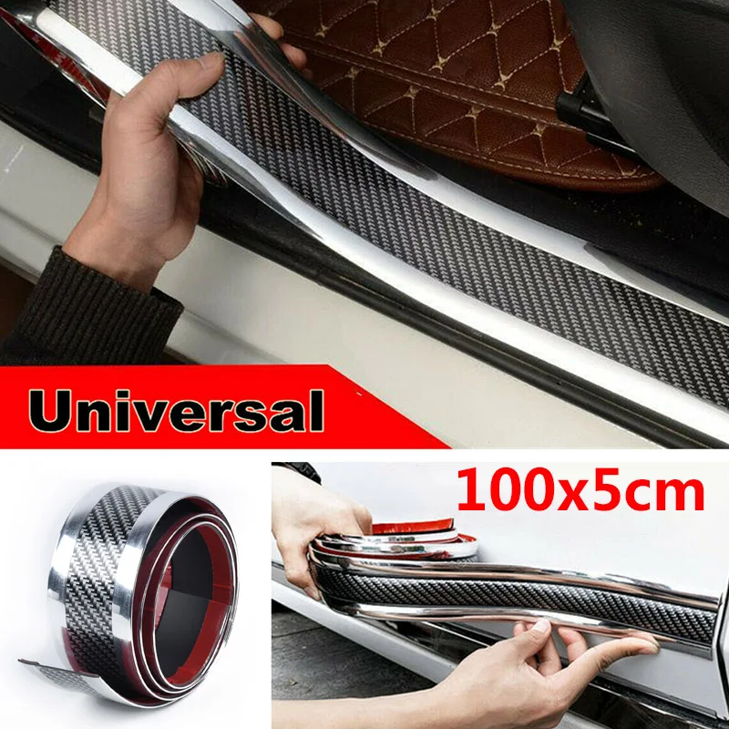 Рулон 5 см * 1 м части углеродного волокна шаблон автомобиля сторона юбка дверь