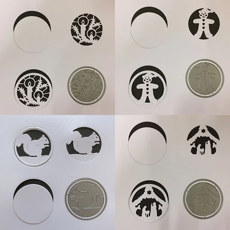 Белка снеговик и т. д. металлический Трафаретный вырубной Штамп для DIY