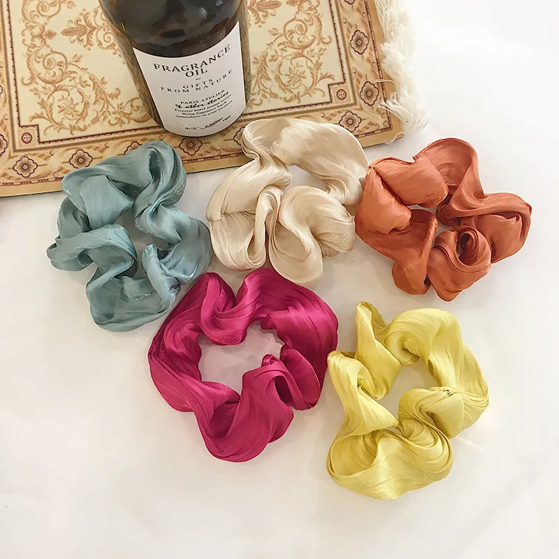 Модные резинки для волос ярких цветов волнистые эластичные Женские аксессуары