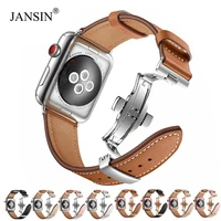 italy genuine cow leather loop bracelet band for apple watch series 7 6 5 4 41mm 45mm 40mm 44mm strap for iwatch 7 6 5 wristband