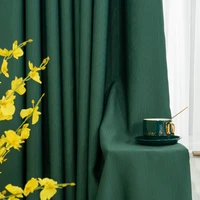 hot selling full shade northern european modern dark green balcony light shade curtains for living room bedroom blackout