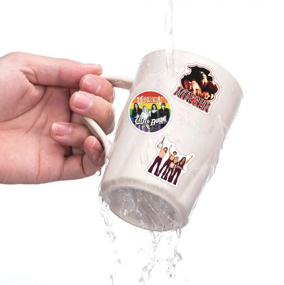 

10/50Pcs/set Italy Rock Band Maneskin Cartoon Mixed Graffiti Stickers For Laptop Diy Luggage Skateboard Helmet Decals Phone Case