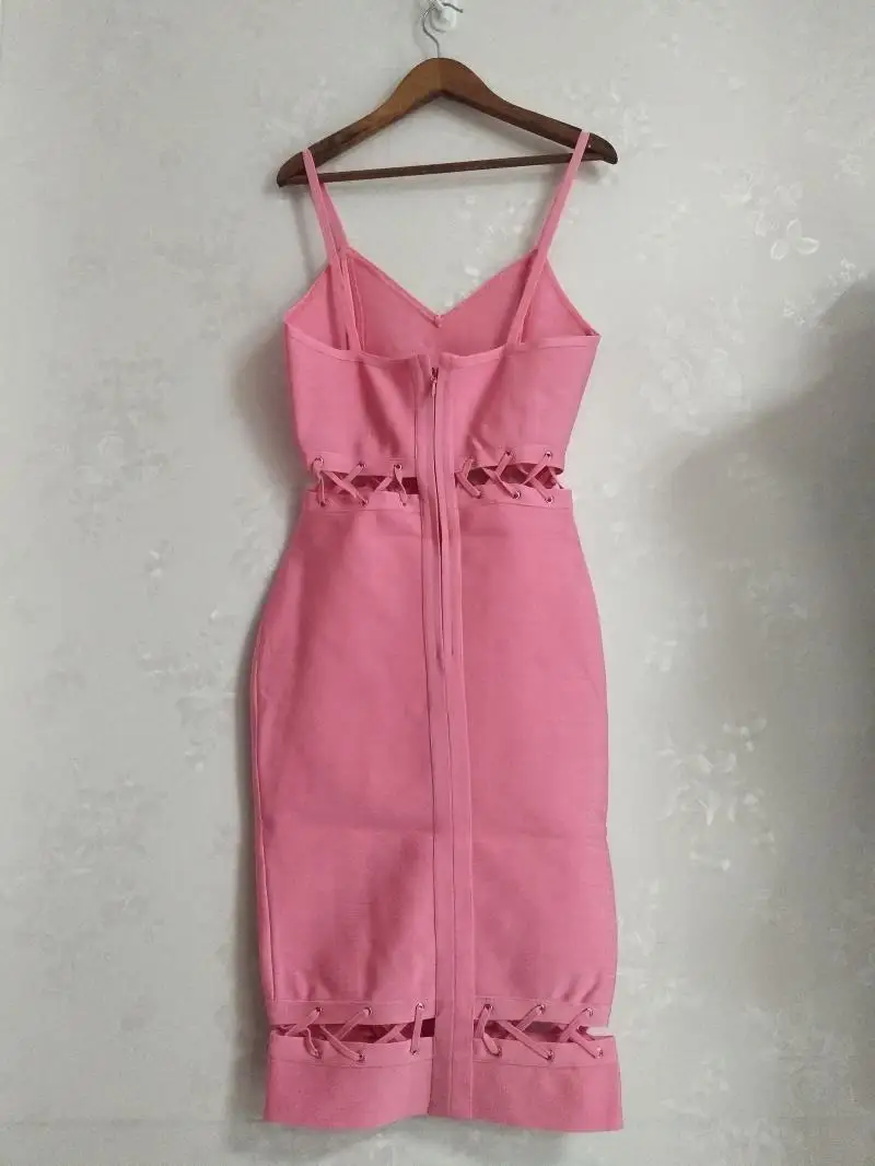 Новинка женское Бандажное платье с перекрестной шнуровкой ажурное вечернее на