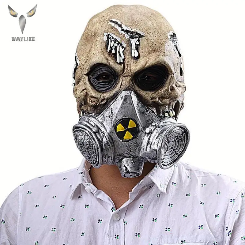 

WAYLIKE Halloween Gas Skull Mask Adult Party Costume Mask Horror Carnival Cosplay Party Props