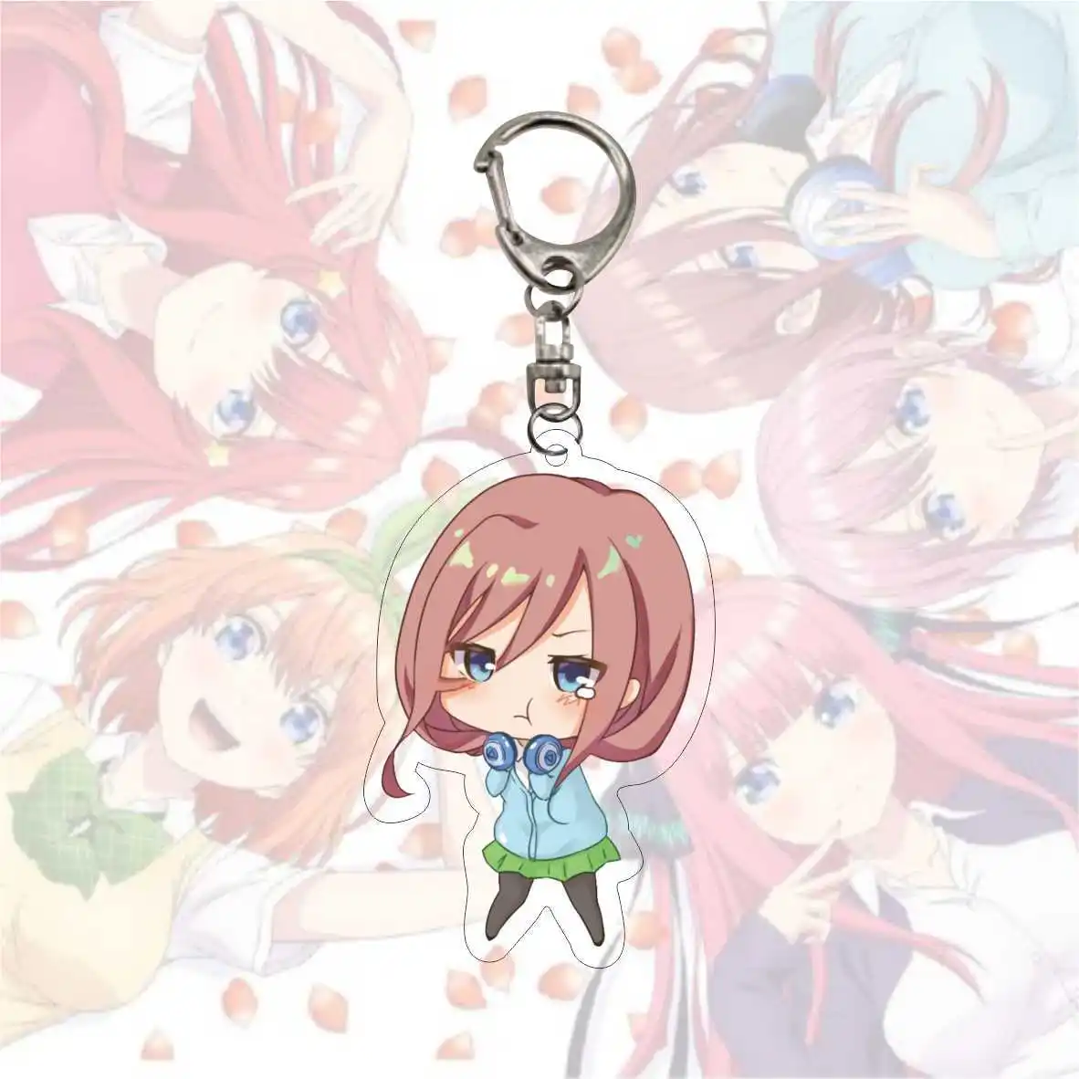 Новинка брелок для ключей с квинтуплетами мультяшный HD акриловым рисунком