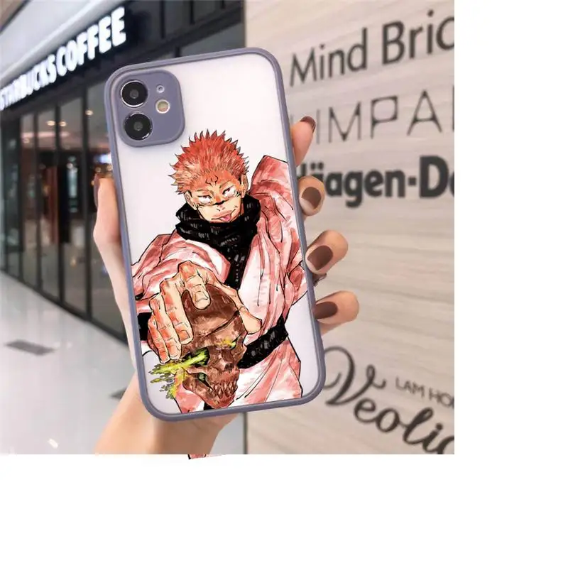 

Jujutsu Kaisen Phone Cases Matte transparent For Gray iPhone 12 Mini 11 Pro XR XS Max 7 8 Plus X Back Cover