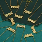 Подвеска из нержавеющей стали с цифрами на год, 1970-2000