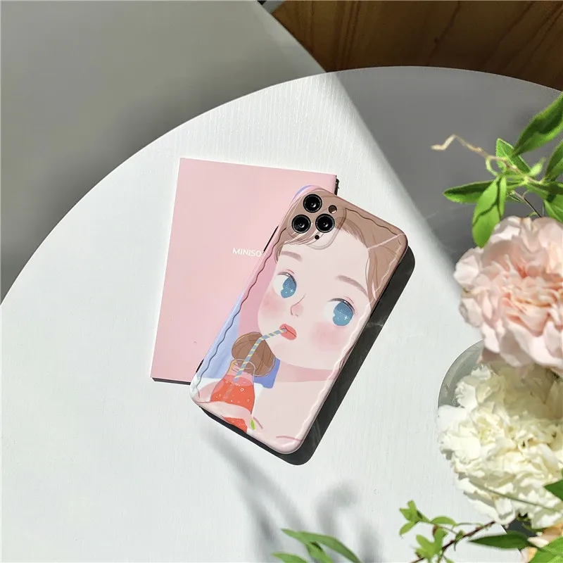Противоударный чехол для телефона с милой мультяшной девушкой iPhone 11 Pro Max 7 8 Plus SE