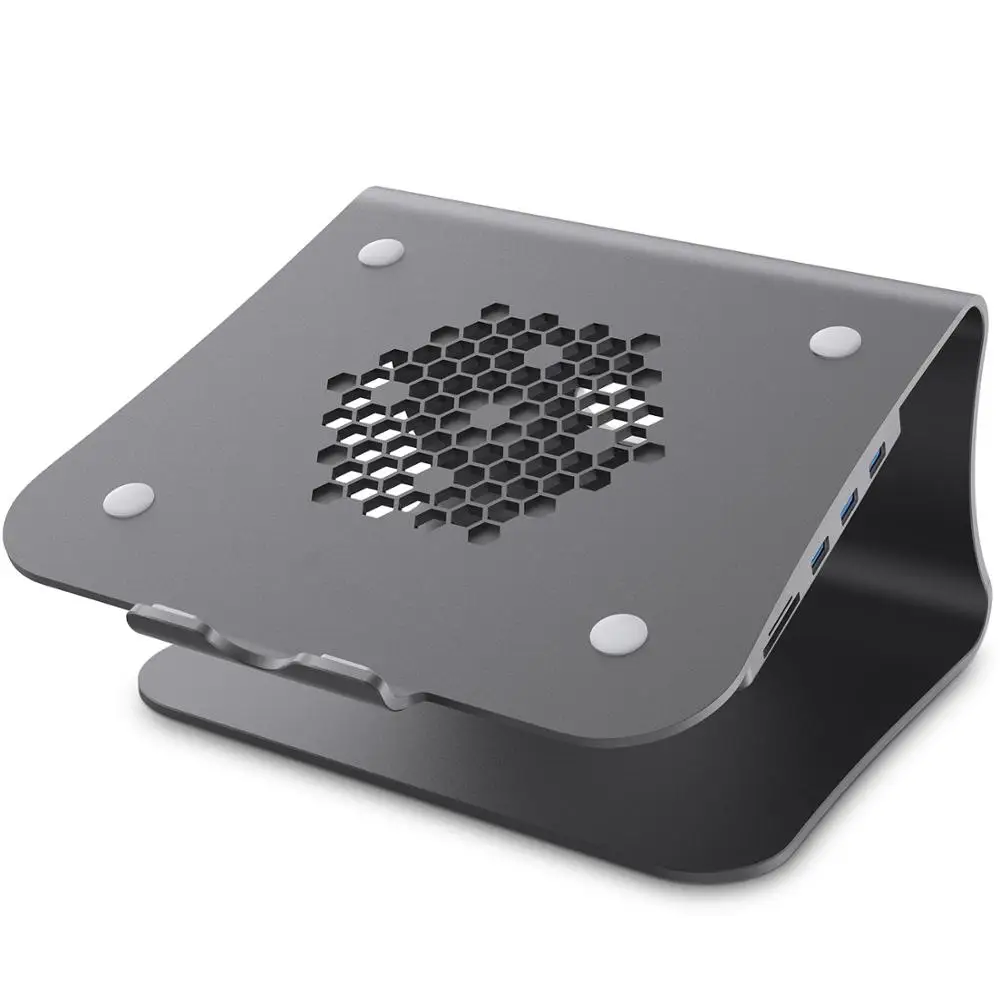Алюминиевая Подставка для ноутбука с USB 3 0 концентратором и SD кард ридером