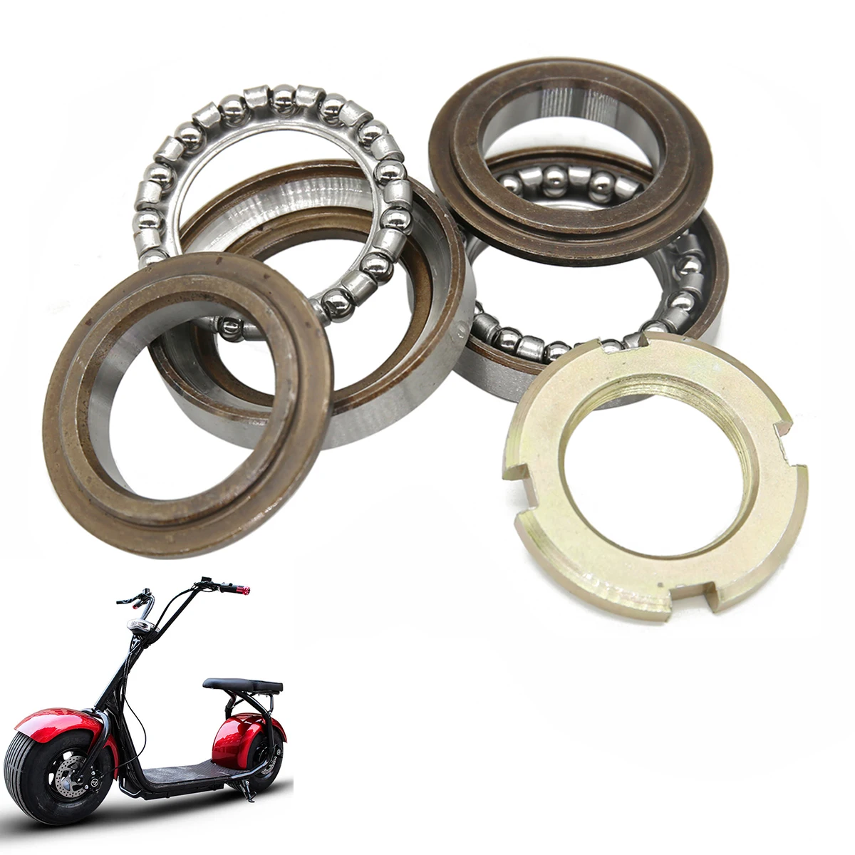 

For Citycoco Steering Column Bearing Chinese Halei Electric Scooter Steering Stem Bearing Seven Piece Set Parts