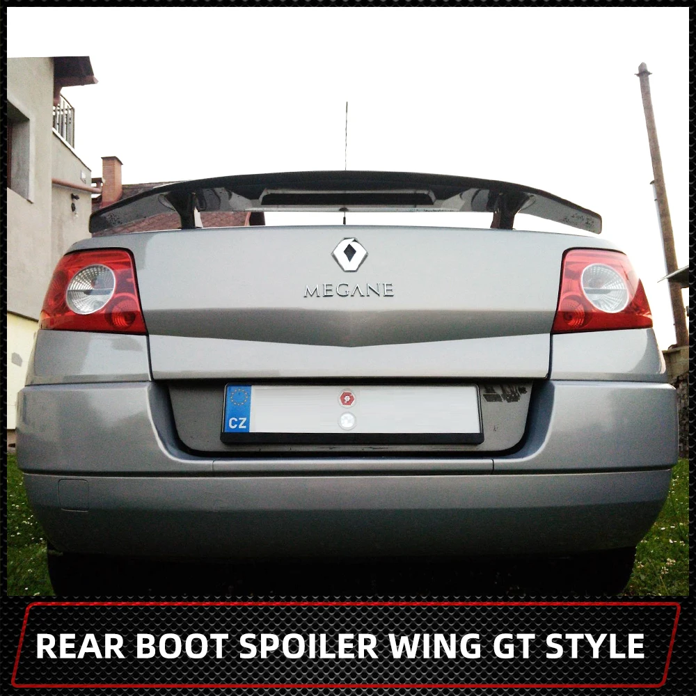 

Rear Trunk Lid Boot Spoiler Wings Airfoil Ducktail For Renault-Megane 2004 Coupe GT Car Tuning Accessories Black Carbon Body Kit
