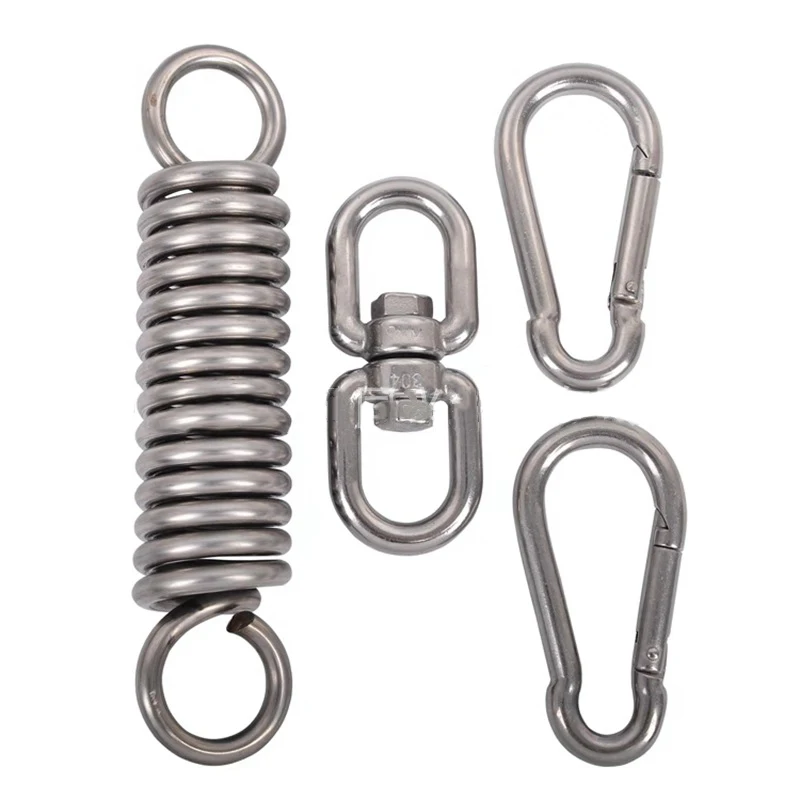 

304 Stainless Steel Swing Spring Set Multipurpose Hammock Hanging Chair Accessories Easy Installation LKS99