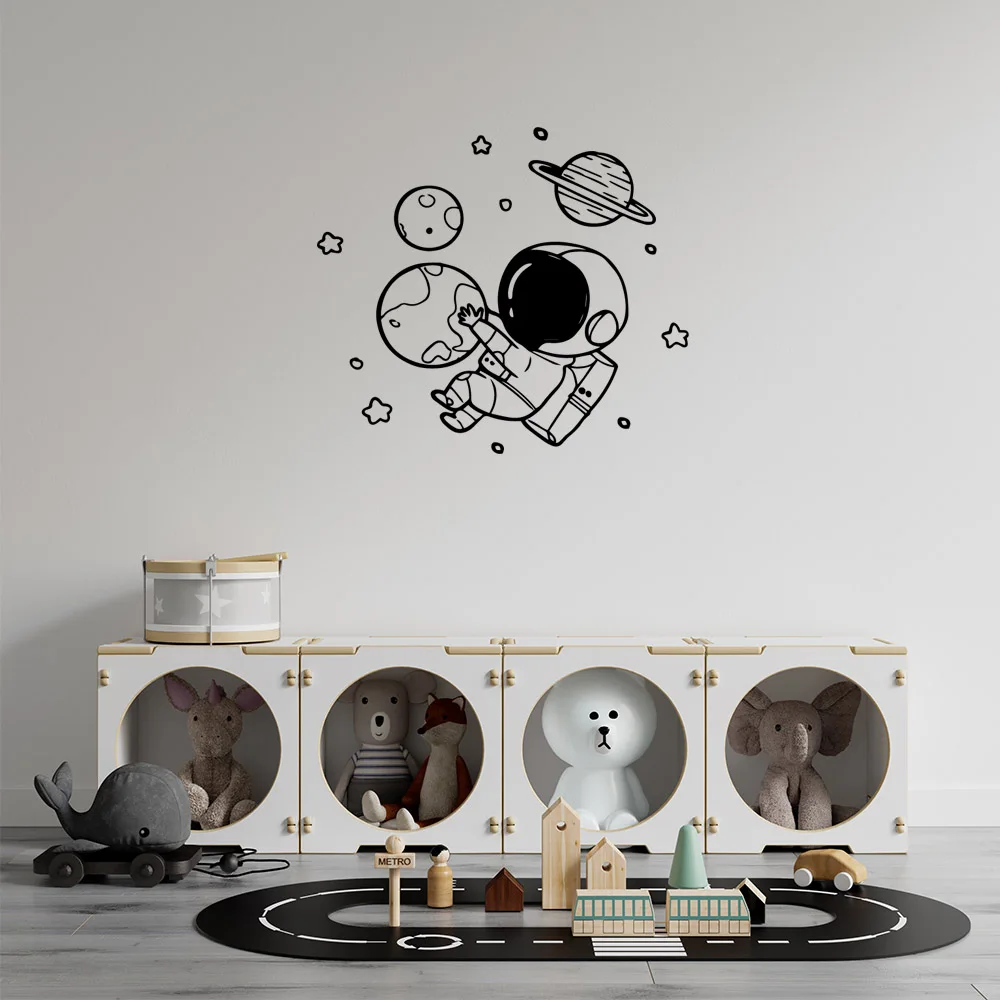 

Free shipping Astronaut Wall Sticker Wall Decal Sticker Home Decor For Bedroom Decoration Decoration Accessories