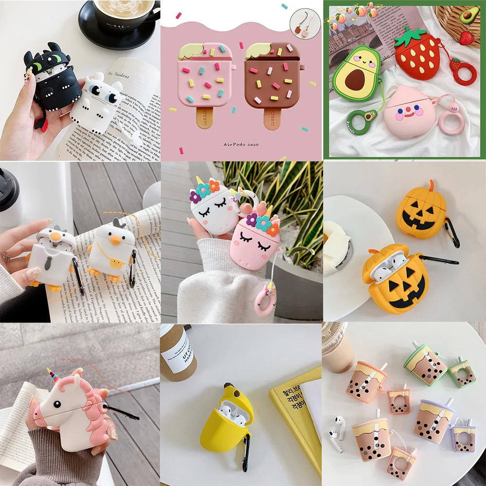 Симпатичный чехол Беспроводной для наушников силиконовая гарнитура защитный