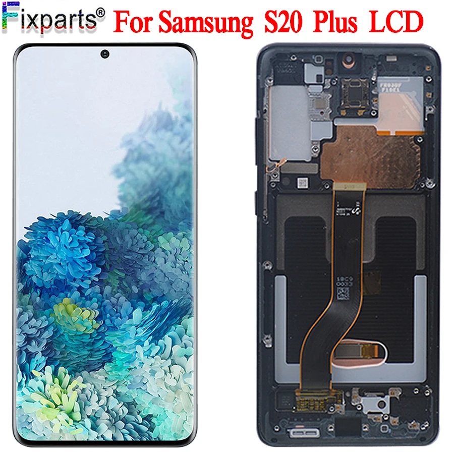 

6.7" Original Super AMOLED For Samsung Galaxy S20 Plus S20+ Touch Screen G985 G985F G985F/DS LCD Display Digitizer with Frame