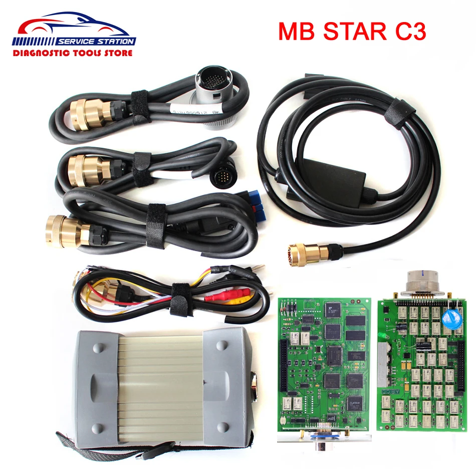 Лучший чип MB Star C3 соединяет МБ C3 поддерживает 12V и 24V автомобилей и грузовиков авто диагностический сканер MB Star C3 мультиплексор