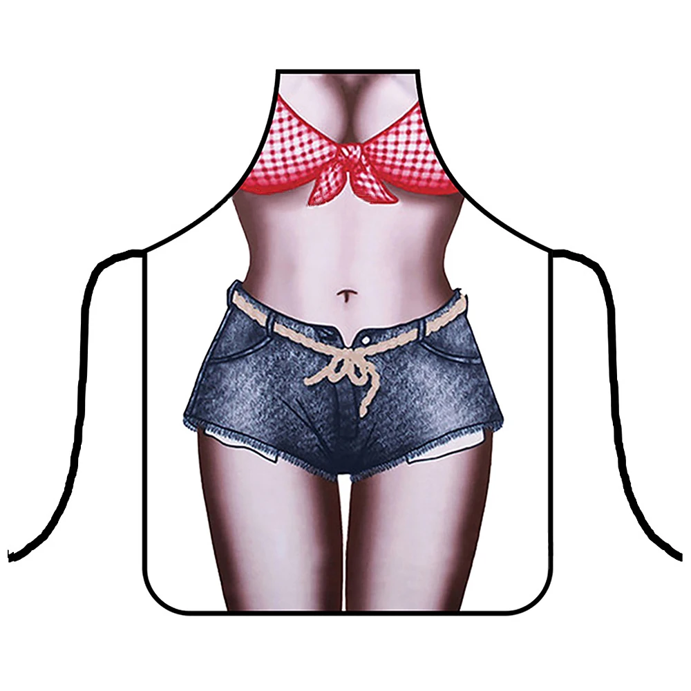 Регулируемый Забавный фартук для приготовления пищи сексуальные вечерние