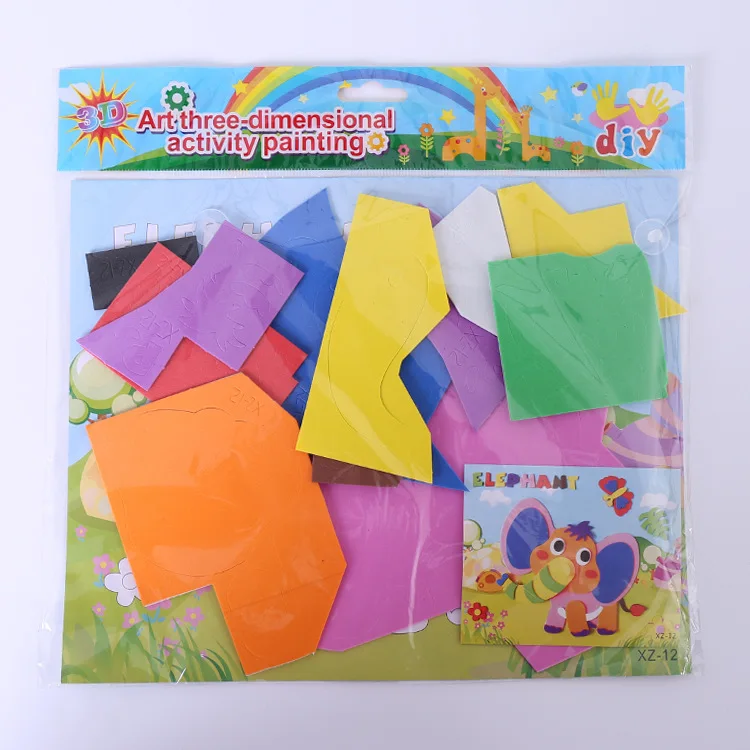 Случайным образом (2 вещи) детский 3D стикеры губчатый кубик подвижный головоломка