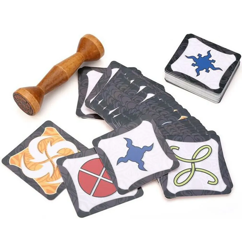 

Funny Totem Express English Board Game Jungle Token Run Fast Pair Speed Forest For Party Fun Cards 80 Cards