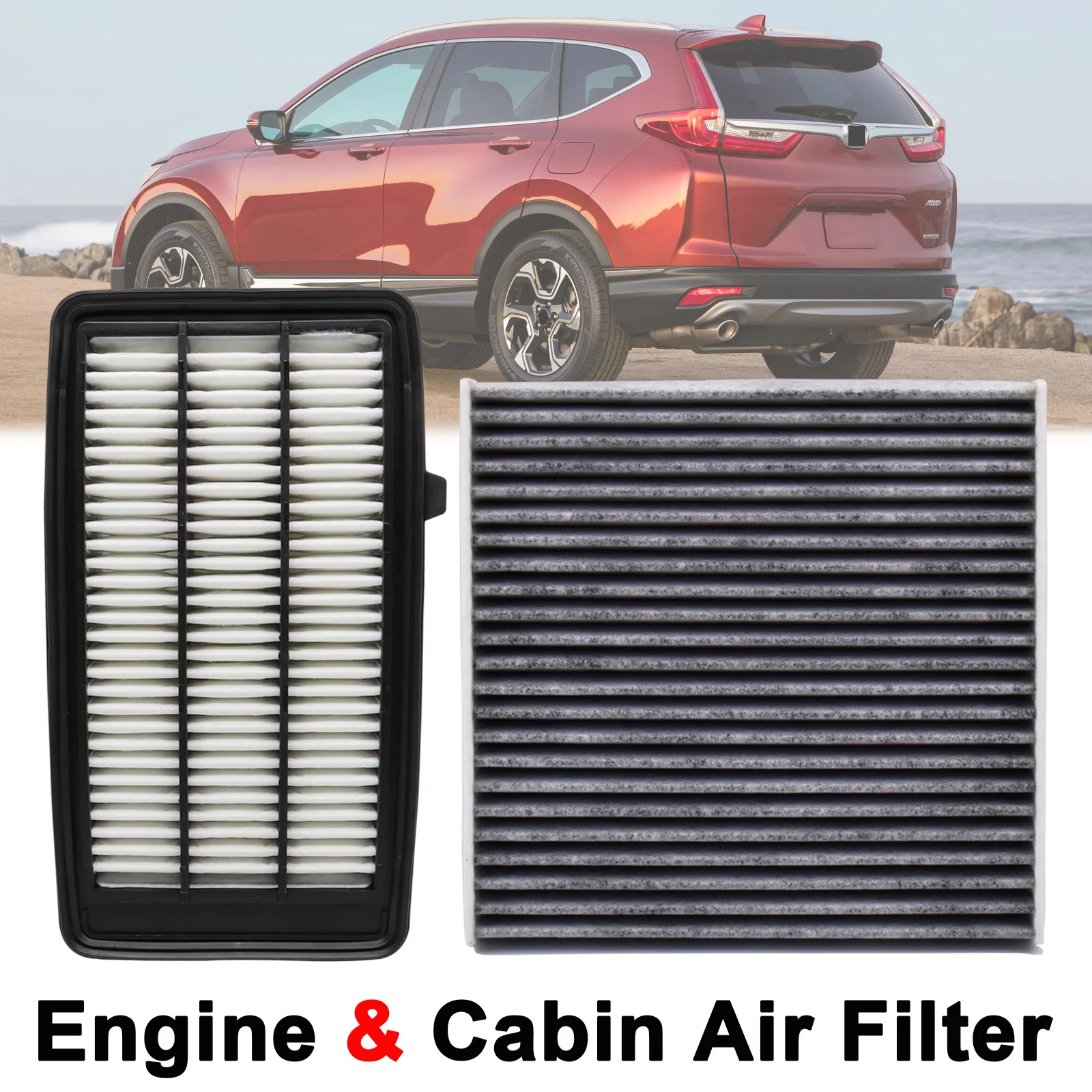 Car Engine Cabin Pollen Air Filter 17220-5AA-A00 80292-TF0-G01 For Honda CR-V CRV Civic X 1.5L Turbo 2016 2017 2018 2019 2020