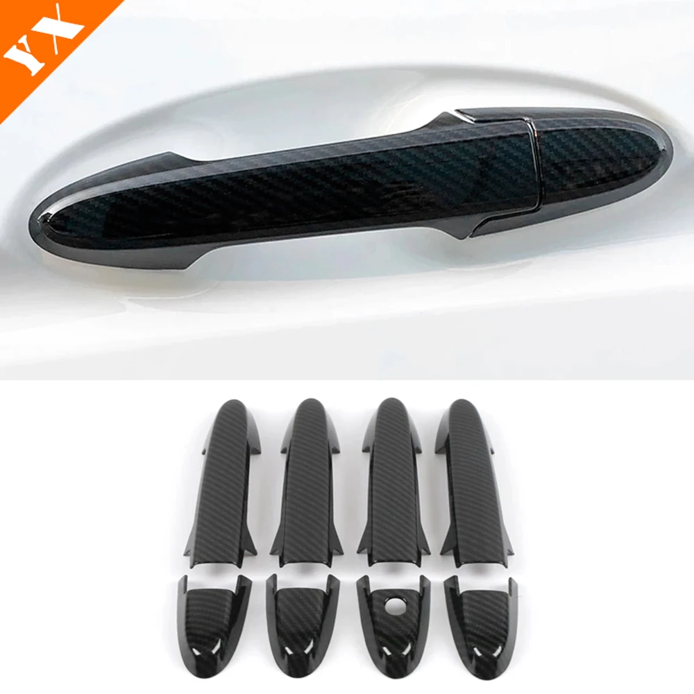 

for Honda City Sedan 2015 2016 17 18 19 2020 Accessories Chrome/Carbon Car Side Door door Window handle bowl decor sticker Cover