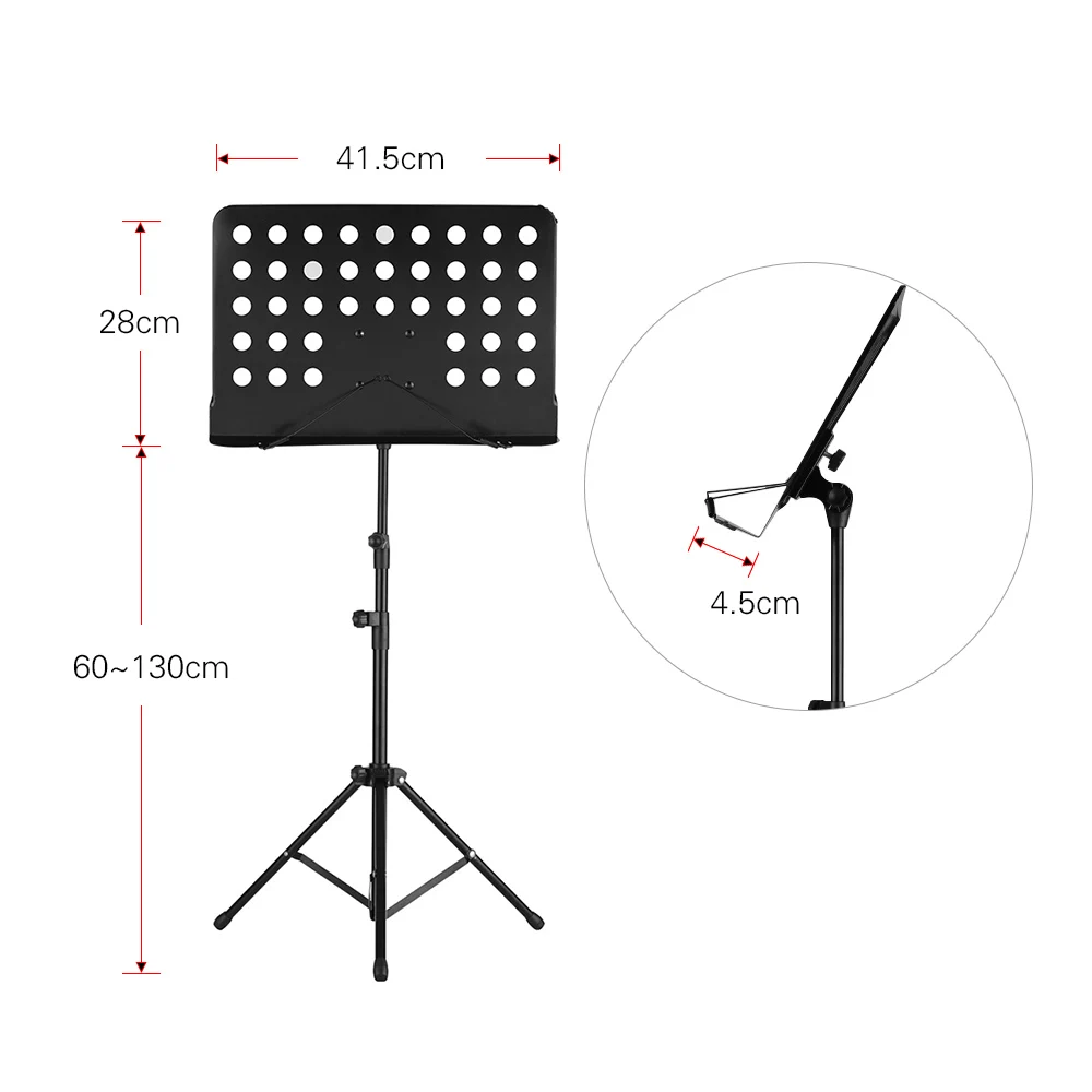 

Flanger Guitar Collapsible Sheet Music Score Tripod Stand Holder Bracket Aluminum Alloy with Carry Bag for Violin Piano Guitar