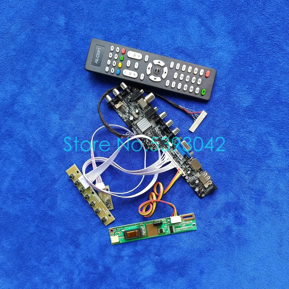 

For CLAA154WB05 CLAA154WB05A CLAA154WB05AN 1280*800 LVDS 30-Pin 1CCFL USB+AV DVB-T 3663 Digital Screen Controller Board Kit