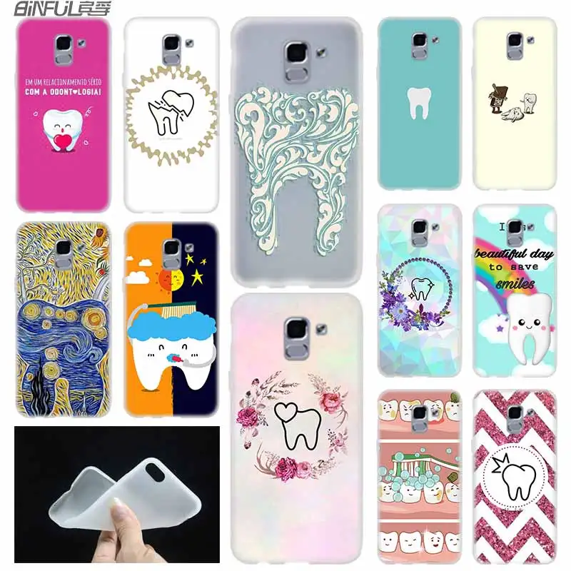 Мягкий чехол из ТПУ для Samsung Galaxy J6 J8 J5 J7 J4 Core Plus 2018 2016 2017 EU Prime Pro Ace Cute Wisdom Teeth