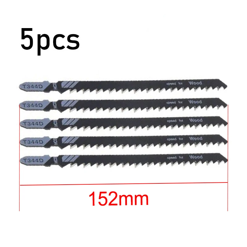 5 PACK Jigsaw Blade Cutting Tool For Wood Sheet Panels Extra Long 6T T344D TOP 152mm Woodworking Tool For Fast Straight Cutting images - 2