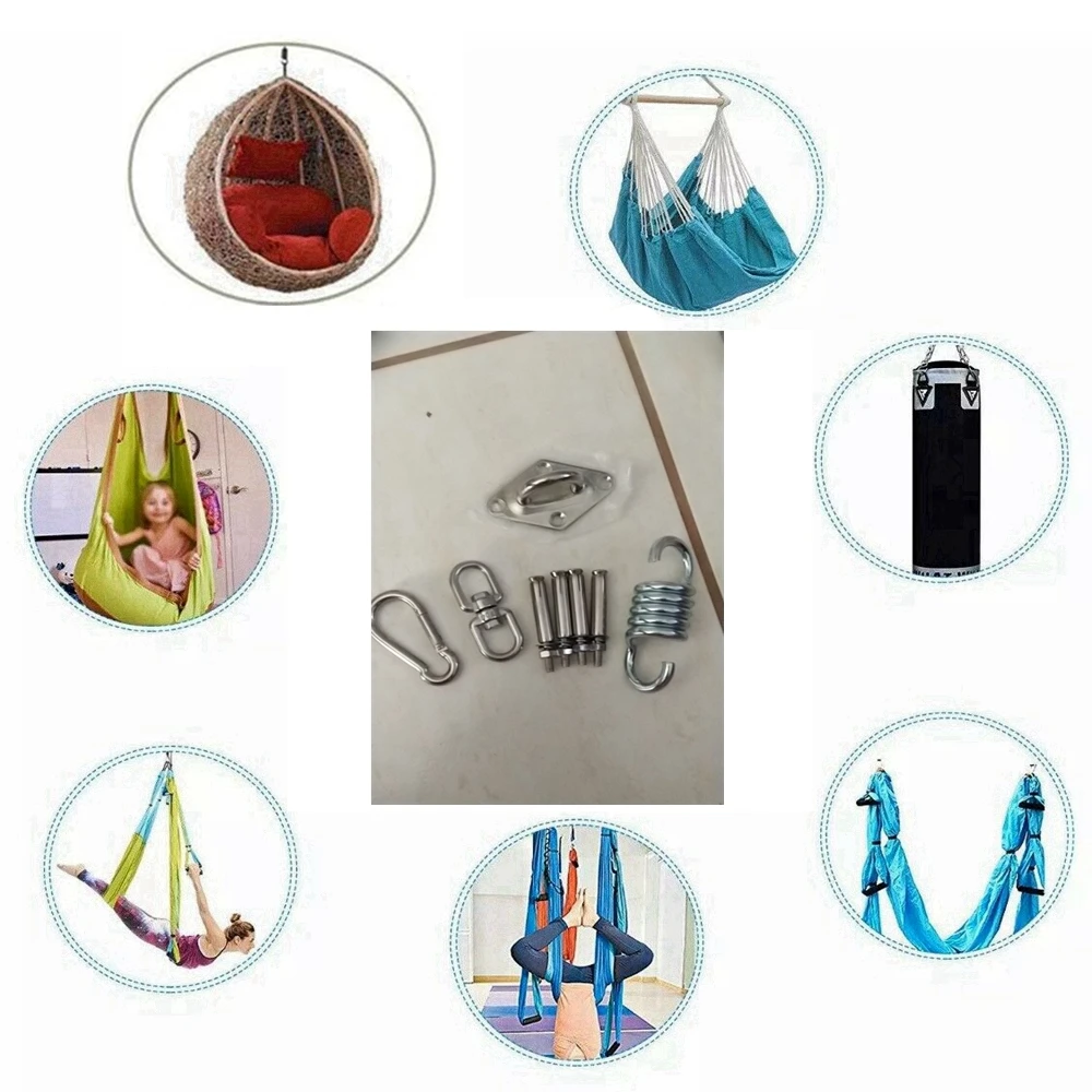 

Swing Hanger Kit Stainless Steel Hanging Chair Chain For Sandbag Aerial Yoga Hammock Chair Conneciton Indoor Heavy Duty