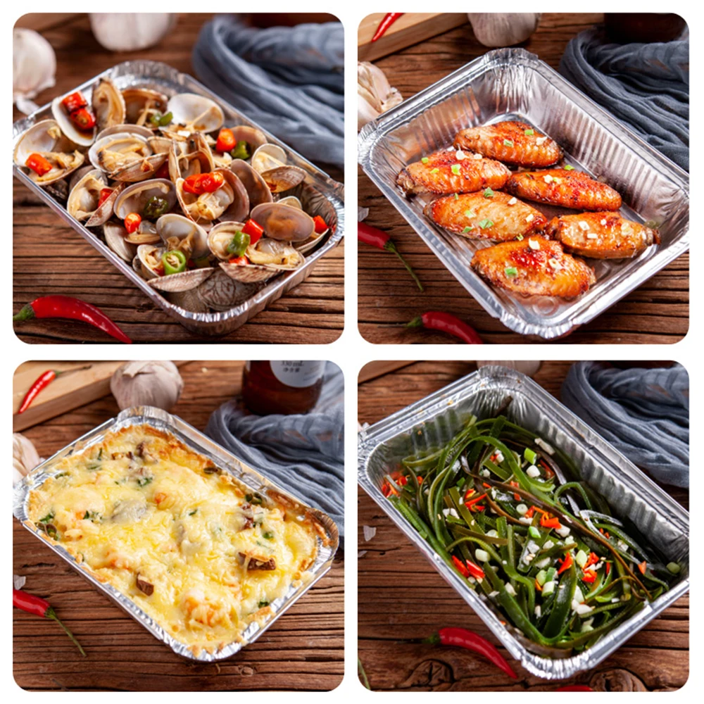 Контейнер для еды Алюминий Фольга смазка кастрюли одноразовые барбекю поддон