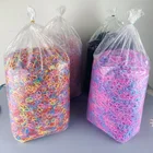 около 1 кг одноразовая прозрачные  резинки для детские девочки маленькие цветная резиночки для детей  белые резинки силикованые лента для прически селиконовые кольца на волосы оптовая  продажа